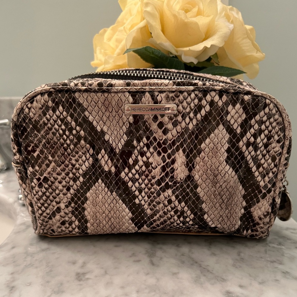 NWOT - Rebecca Minkoff Snake Print Cosmetic Bag